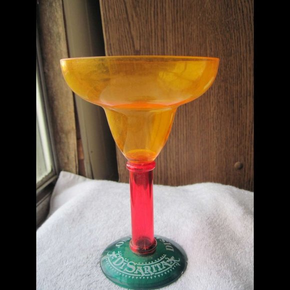 5 DiSarita DiSaranno Amaretto Originale Orange Green Red Plastic Margarita Glass - Picture 3 of 13